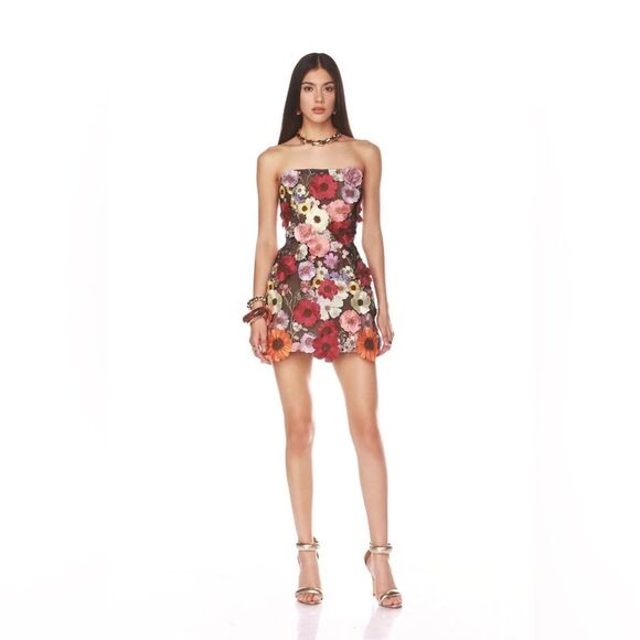 NWOT BRONX AND BANCO BOUQUET MARAYA MULTI STRAPLESS MINI DRESS - Picture 1 of 15